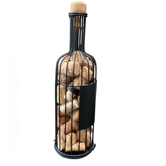 👜Wine‎ bottle wired shaped cork holder 13” tall - Picture 7 of 15
